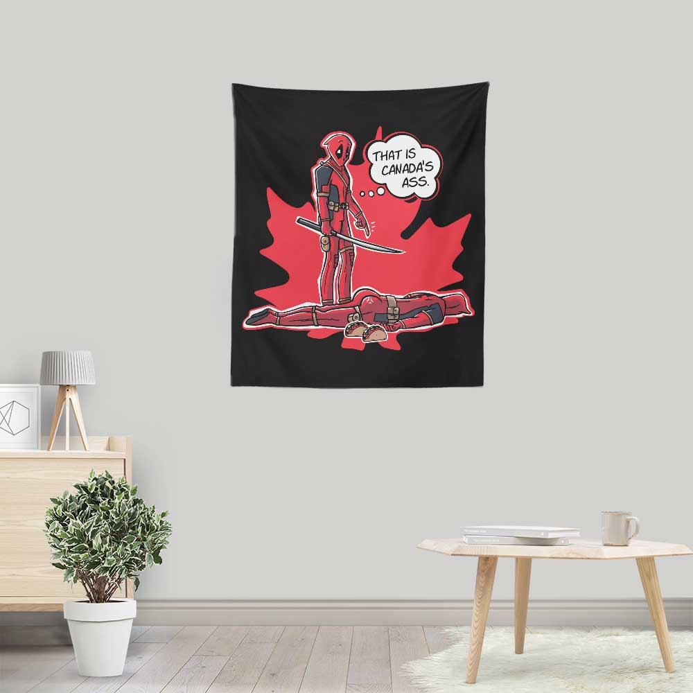 Canada's Stylish Behind - Wall Tapestry Made of Lightweight Polyester
