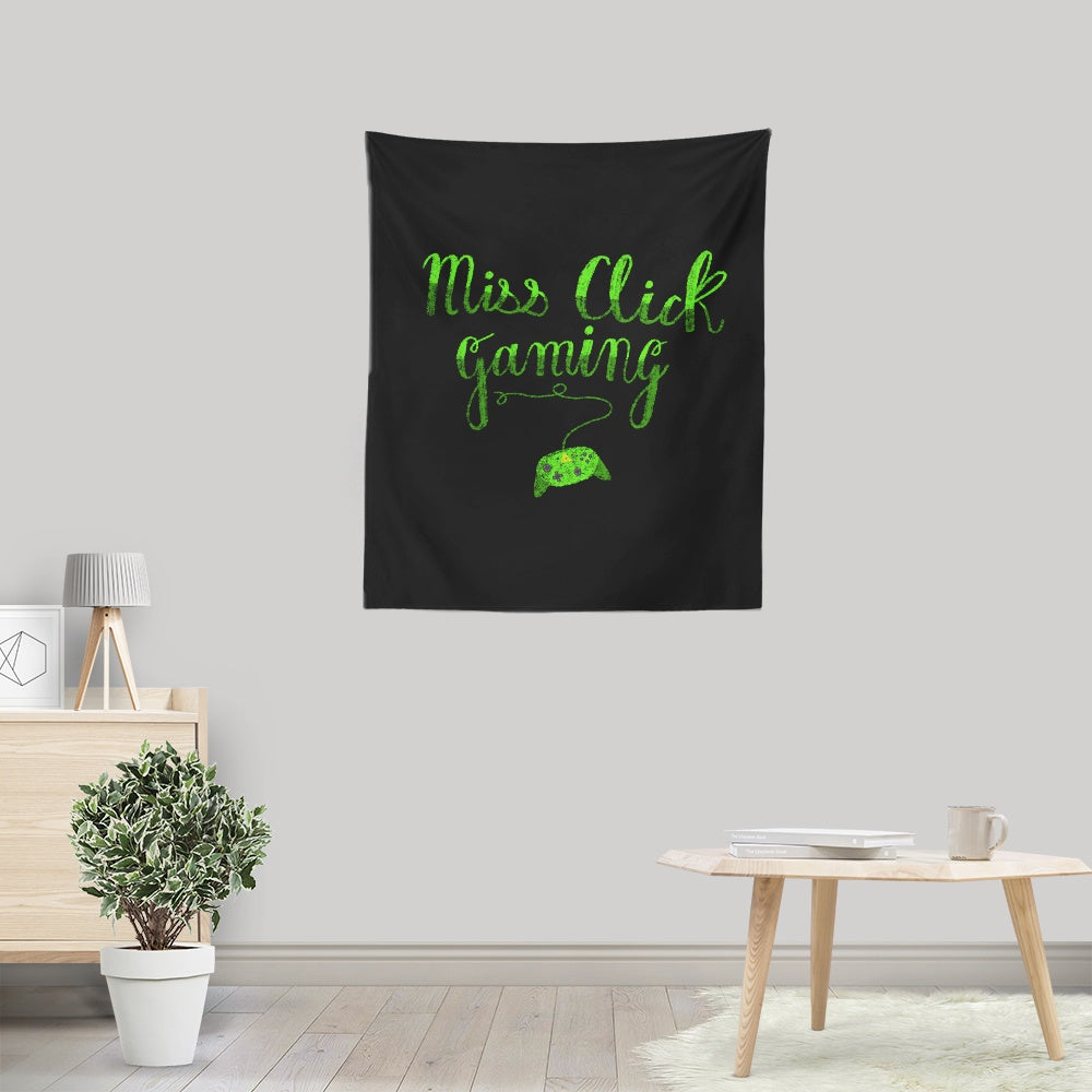 Miss Click Wall Tapestry - A Charming Decorative Controller-Inspired Tapestry