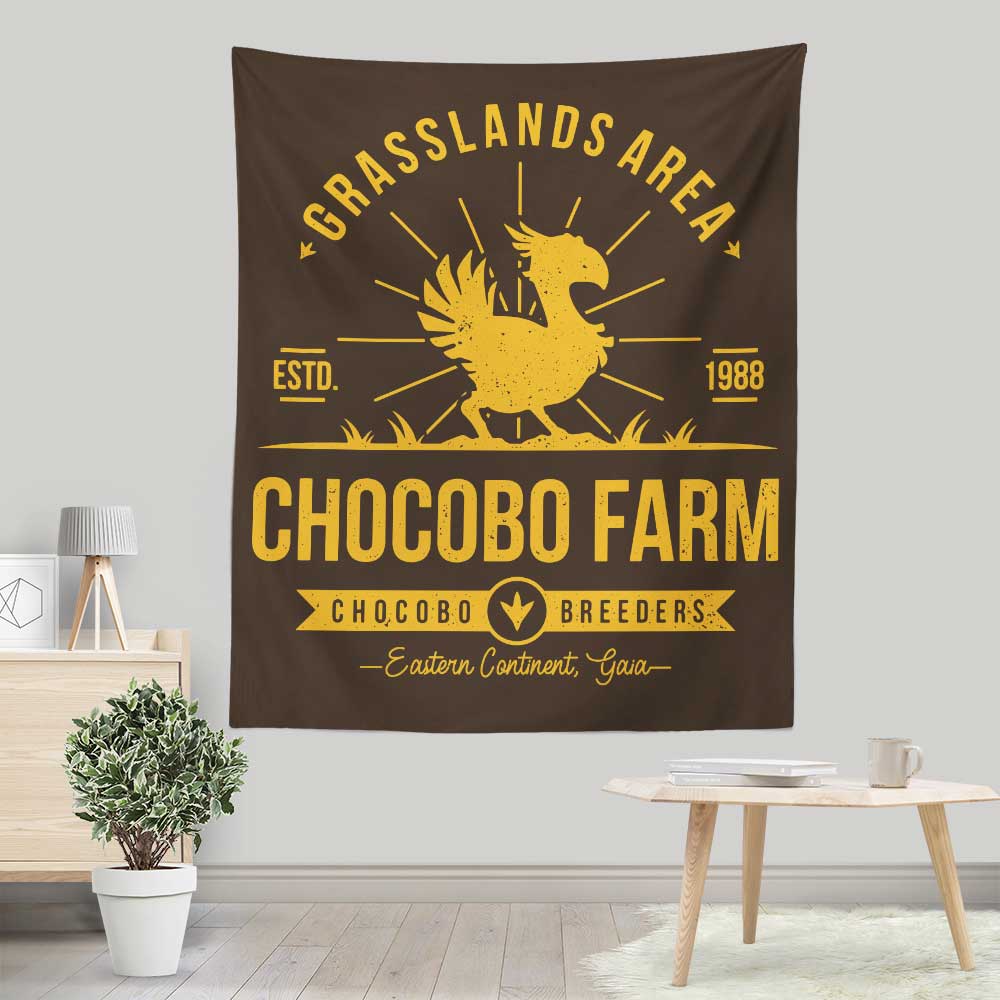 Alundrart Design's Charming Chocobo Farm Wall Tapestry