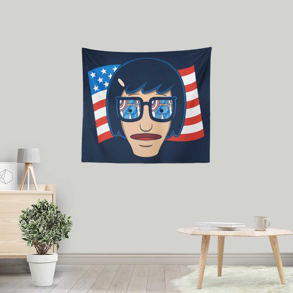 Star Spangled Butt Lightweight Polyester Wall Tapestry