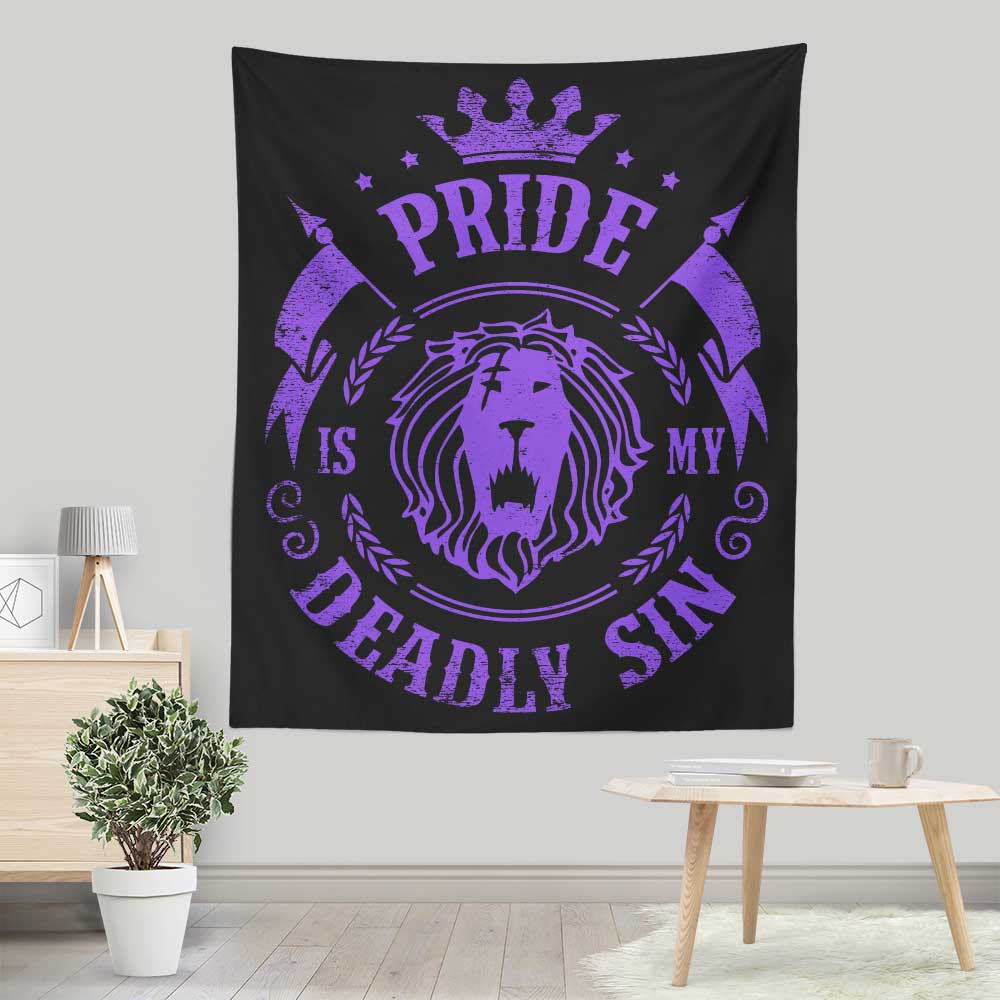 Striking 'Pride is My Sin' Wall Tapestry by Typhoonic Art