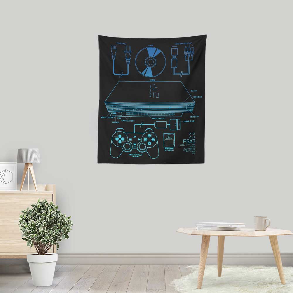 PSX2 Wall Decorative Polyester Tapestry by Adam Works