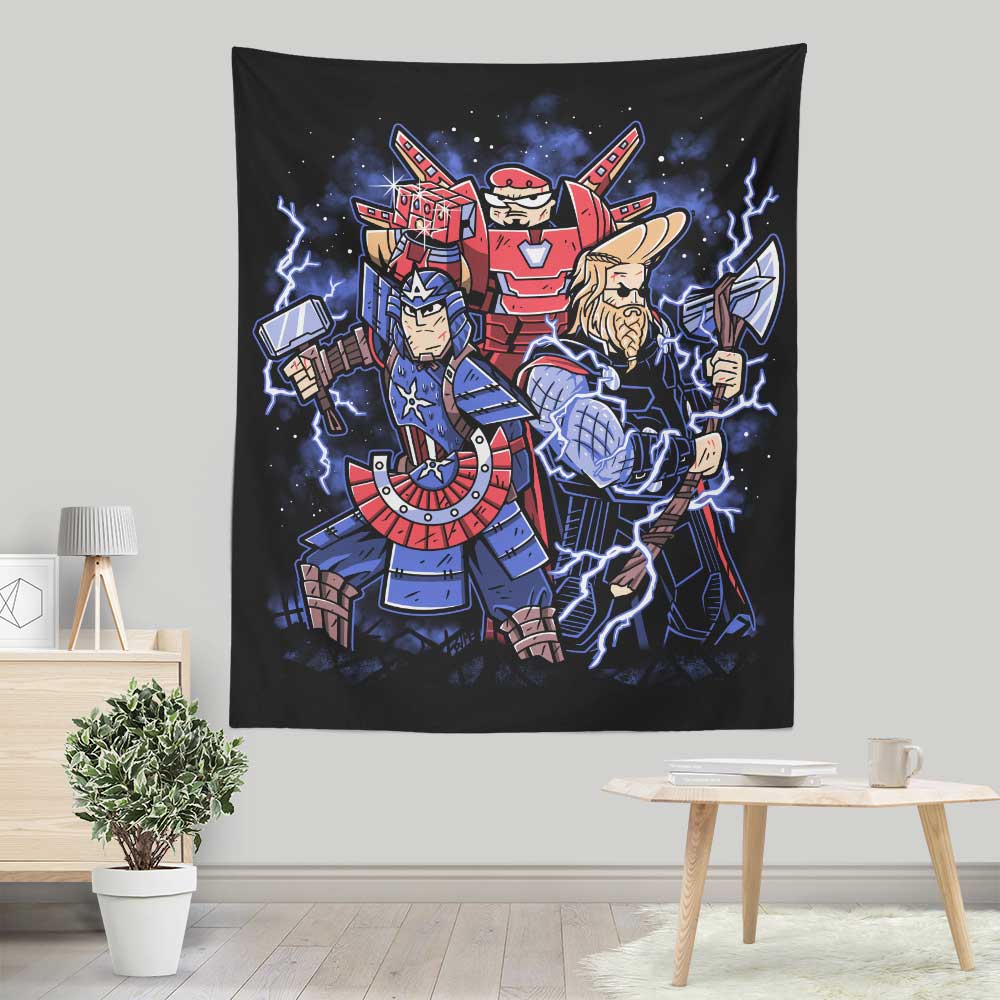Vibrant Toonvengers Trinity Wall Tapestry by Prime Premne Design