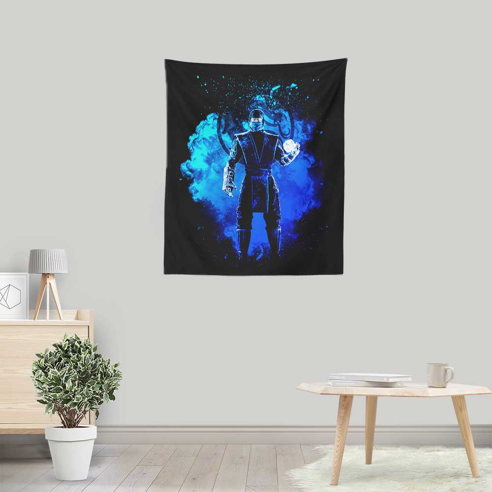 Wall Decor - Ice Ninja Spirit Wall Tapestry by Donnie Illustrations