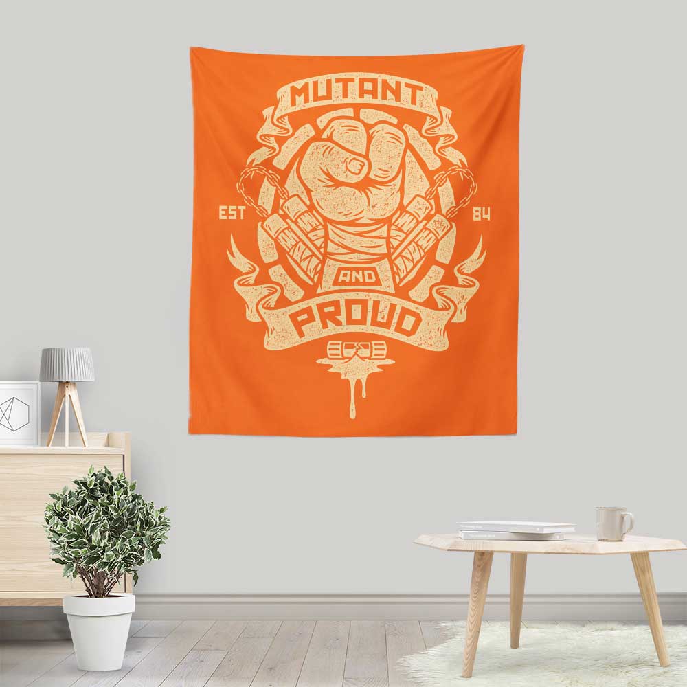 Proud Mutant: Mikey Wall Tapestry by Brandon Wilhelm Art