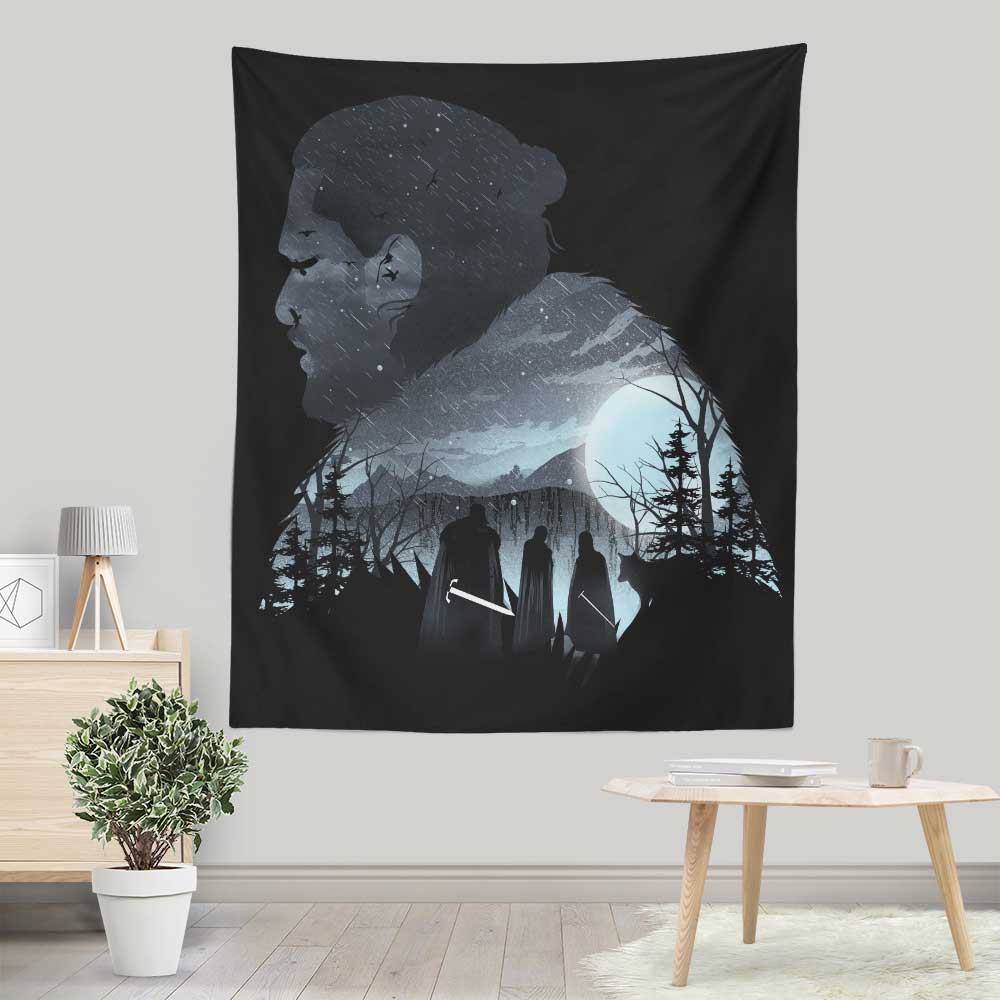 Stunning White Wolf Wall Tapestry by Dandingeroz