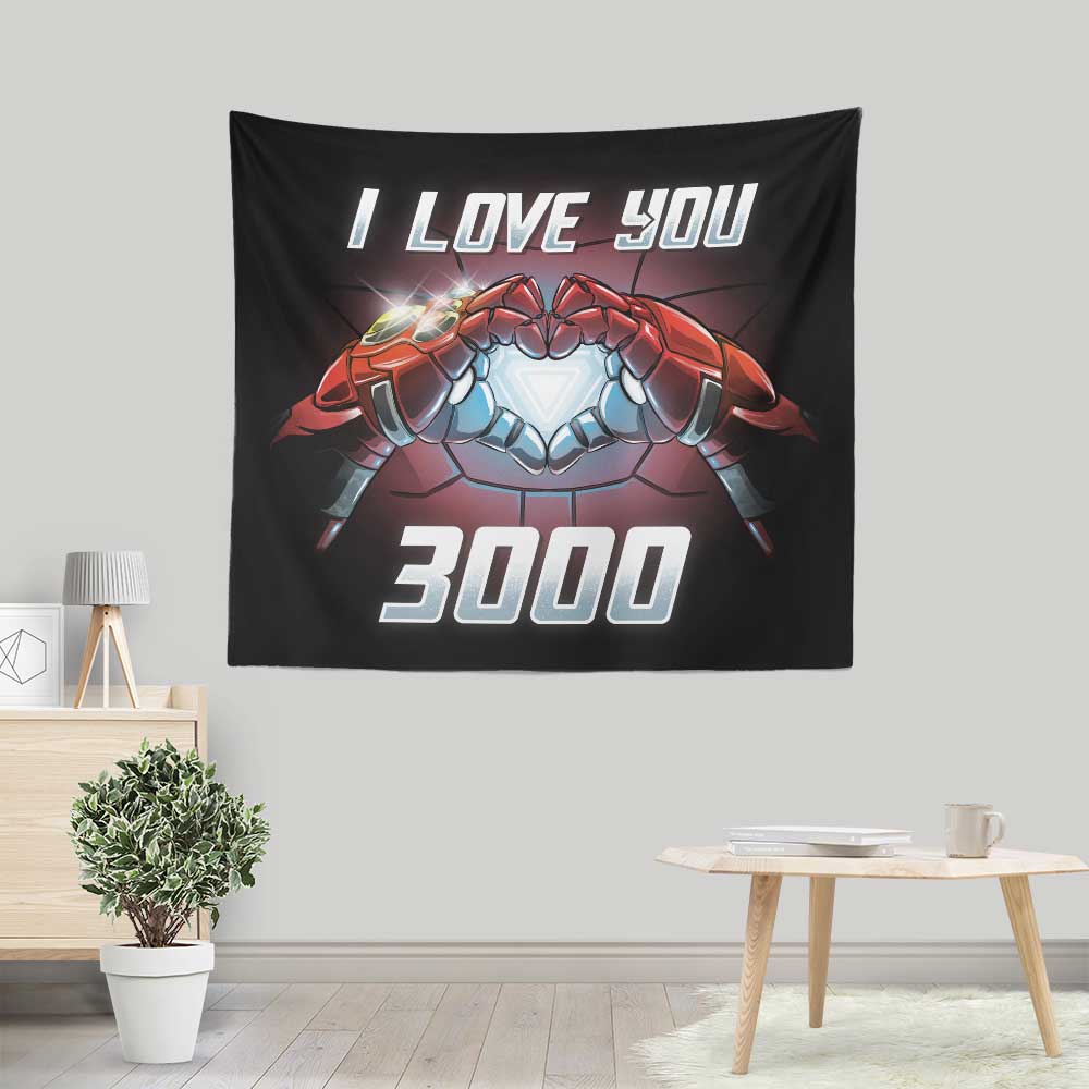 Aesthetic 'I Love You 3000' Wall Decorative Tapestry