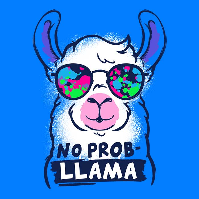 No Probllama Decorative Wall Tapestry for Indoor and Outdoor Use
