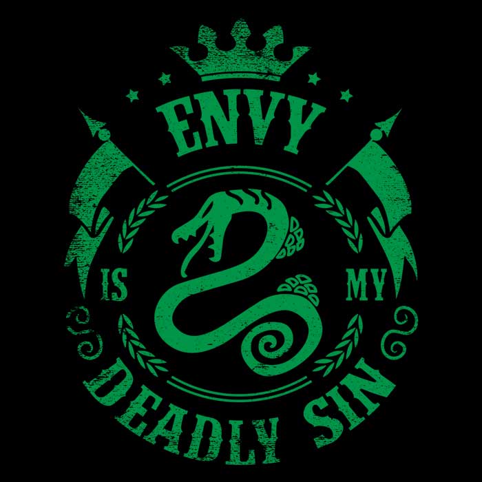 Lightweight Polyester 'Envy is My Sin' Wall Tapestry by Typhoonic Art