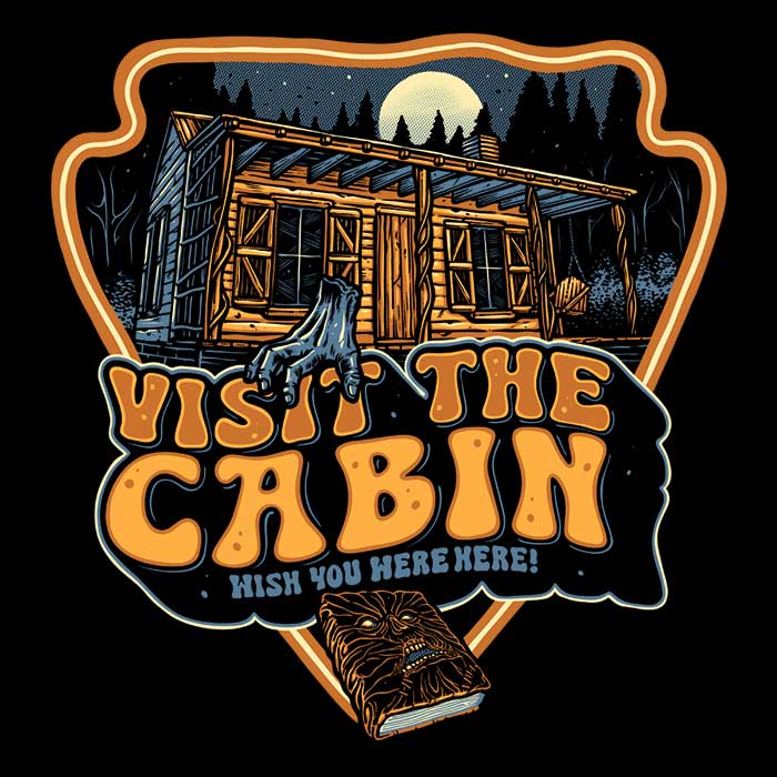 Glitchygorilla's 'Visit the Cabin' Wall Tapestry for Home Decor