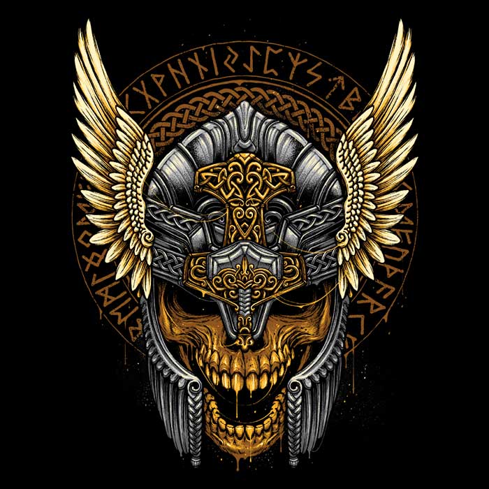 Thunder Skull Wall Decorative Tapestry