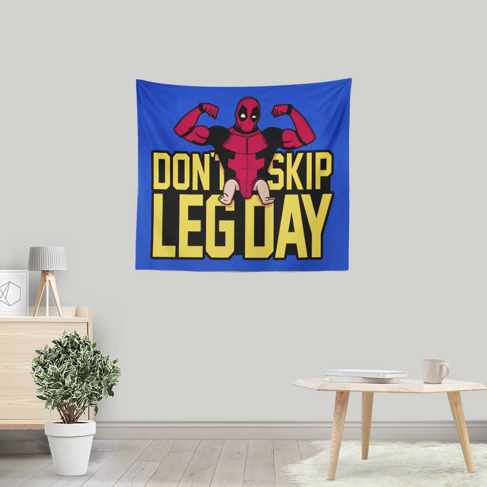 Raffiti's Lightweight Polyester 'Don't Skip Leg Day' Wall Tapestry