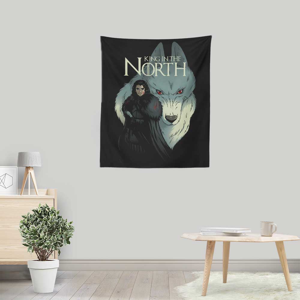 Durable Wolf King Wall Tapestry by BlancaVidal