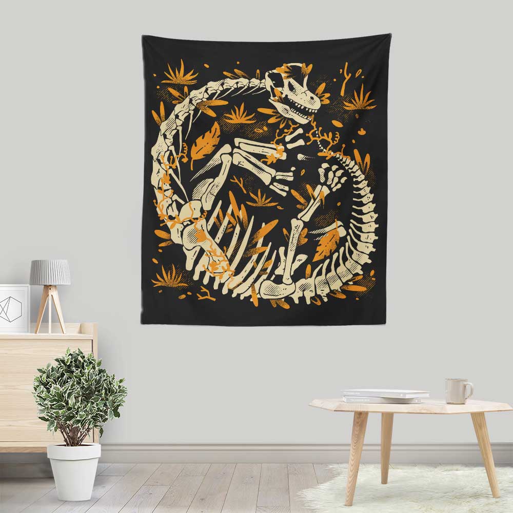 Stunning Brachiosaurus Fossil Wall Tapestry by Fitas Artwork