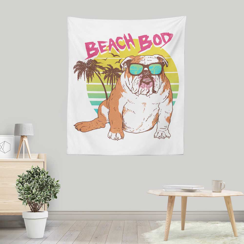 Lightweight Polyester Beach Bod Wall Tapestry by Hillary White