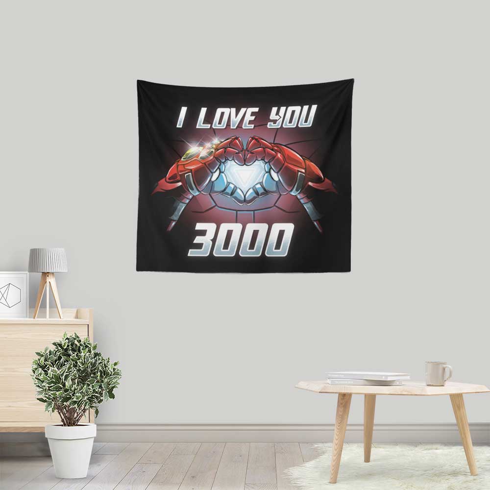 Aesthetic 'I Love You 3000' Wall Decorative Tapestry