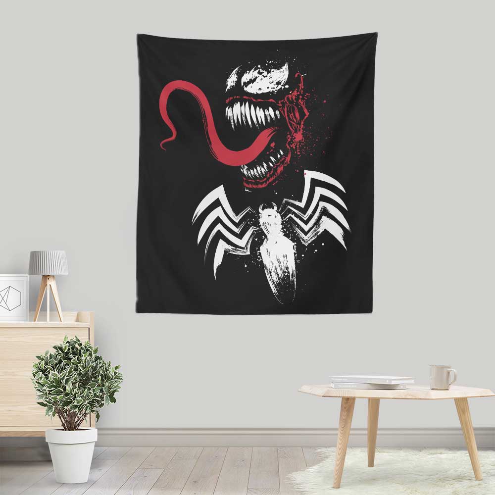 Symbiote Themed Lightweight Polyester Wall Tapestry by Dr. Monekers
