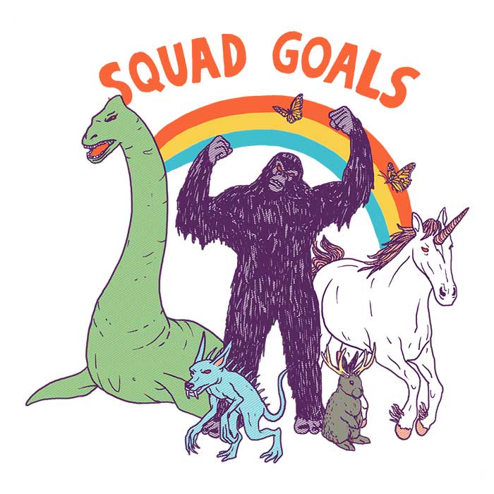 Hillary White's Mythical Squad Goals Lightweight Polyester Wall Tapestry
