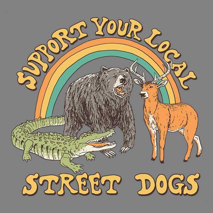 Hillary White's Street Dogs Wall Decorative Tapestry