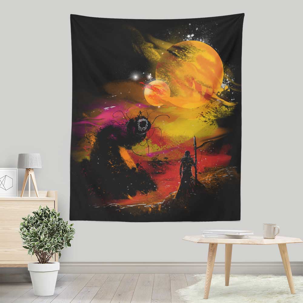 Kharmazero's Sunset on Arrakis Decorative Wall Tapestry for Indoor and Outdoor Use