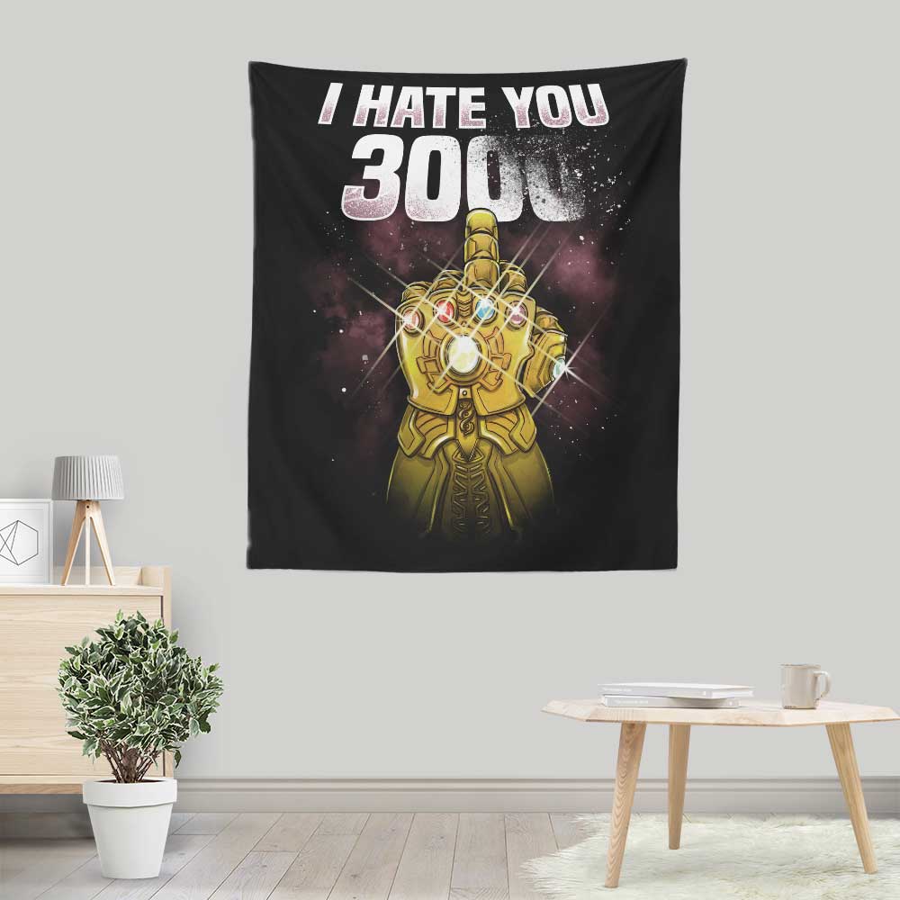 Alemaglia's 'I Hate You 3000' Decorative Wall Tapestry for Indoor and Outdoor Use