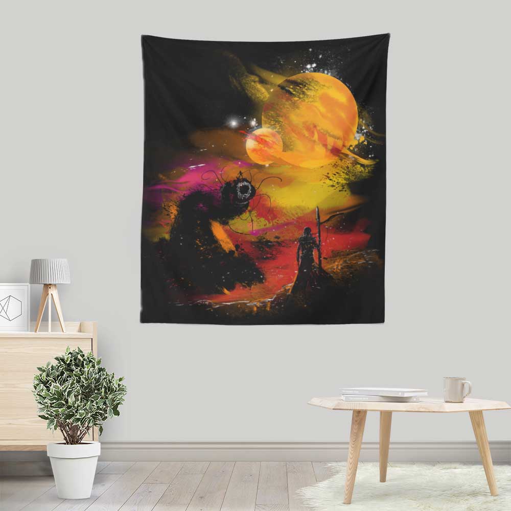 Kharmazero's Sunset on Arrakis Decorative Wall Tapestry for Indoor and Outdoor Use