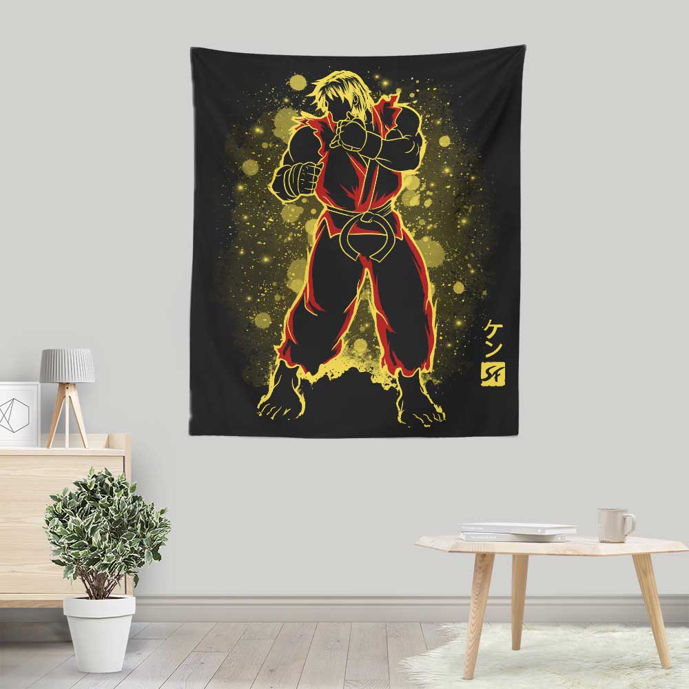 Vibrant Ansatsuken Lightweight Polyester Wall Tapestry