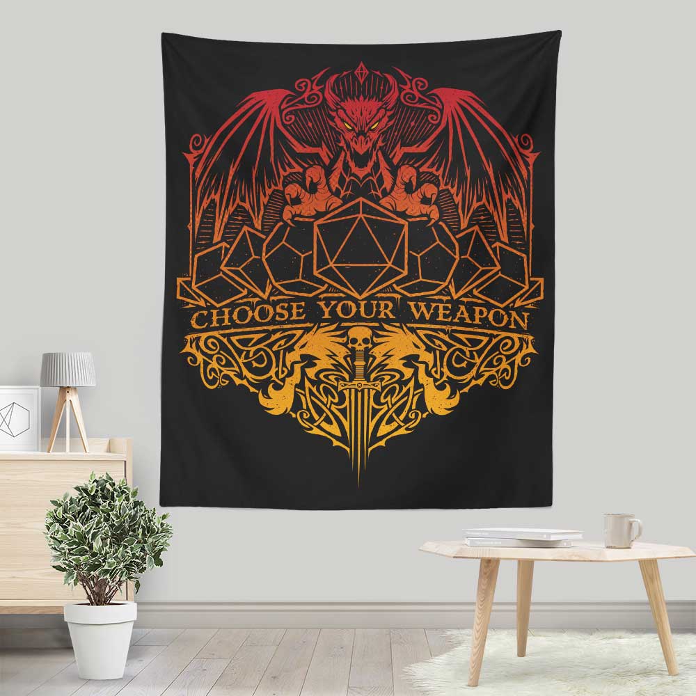 StudioM6 Choose Your Weapon Wall Decorative Tapestry