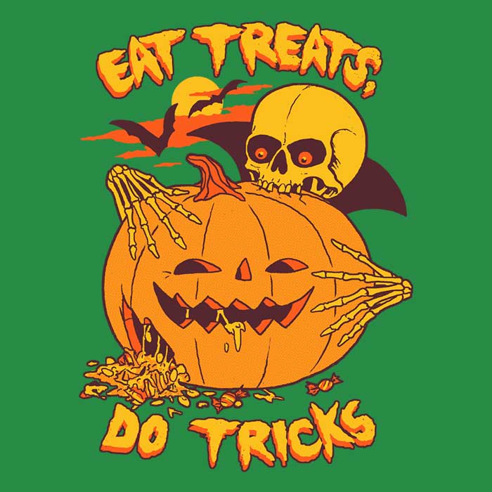 Decorative Wall Tapestry - 'Eat Tricks, Do Treats' by Hillary White