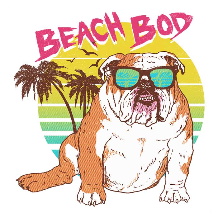Lightweight Polyester Beach Bod Wall Tapestry by Hillary White