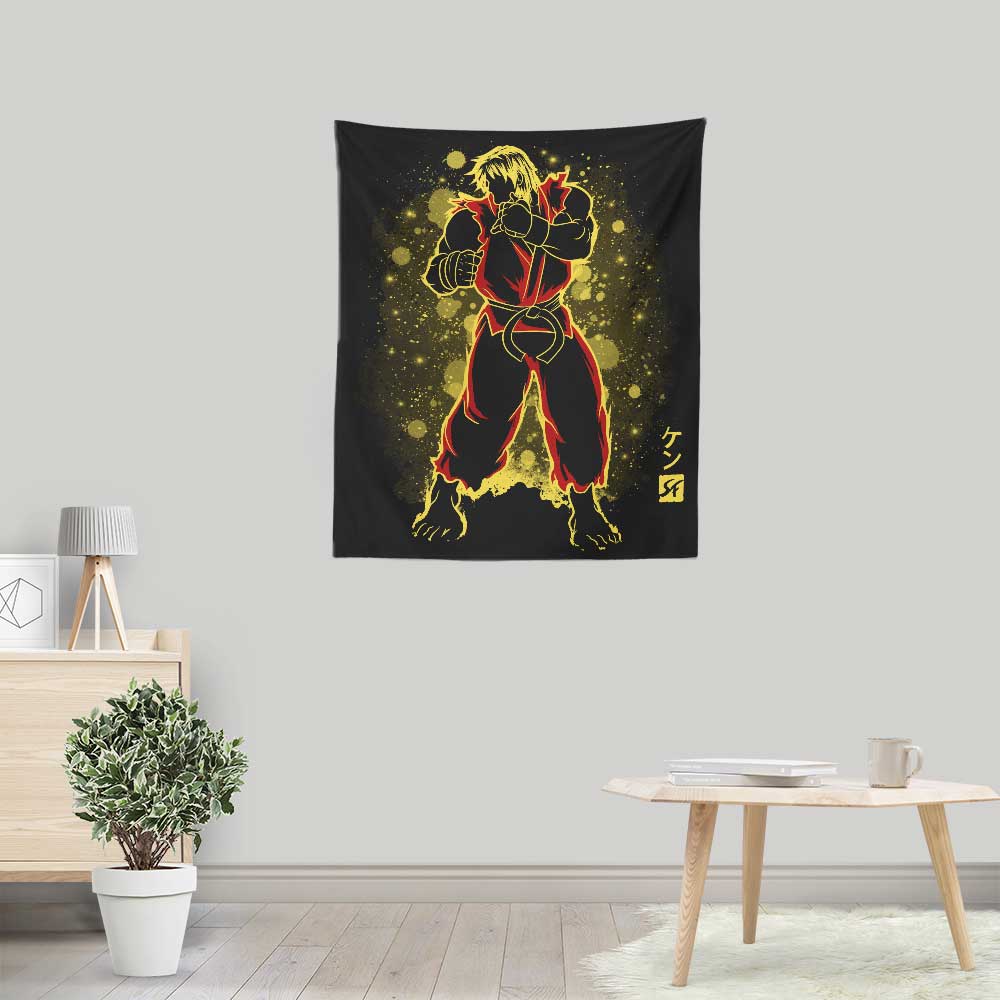 Vibrant Ansatsuken Lightweight Polyester Wall Tapestry