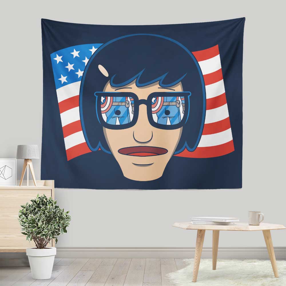 Star Spangled Butt Lightweight Polyester Wall Tapestry