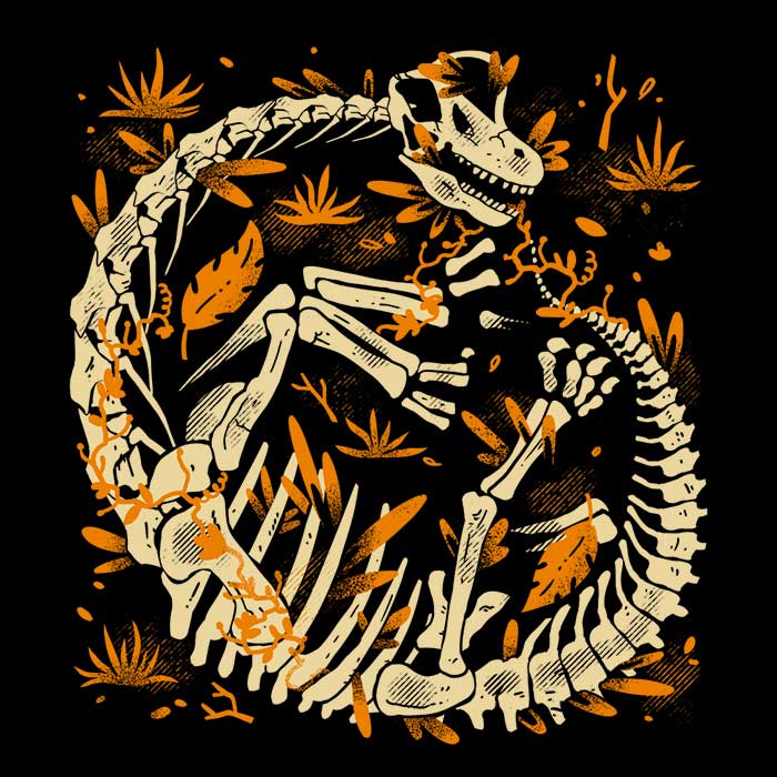 Stunning Brachiosaurus Fossil Wall Tapestry by Fitas Artwork