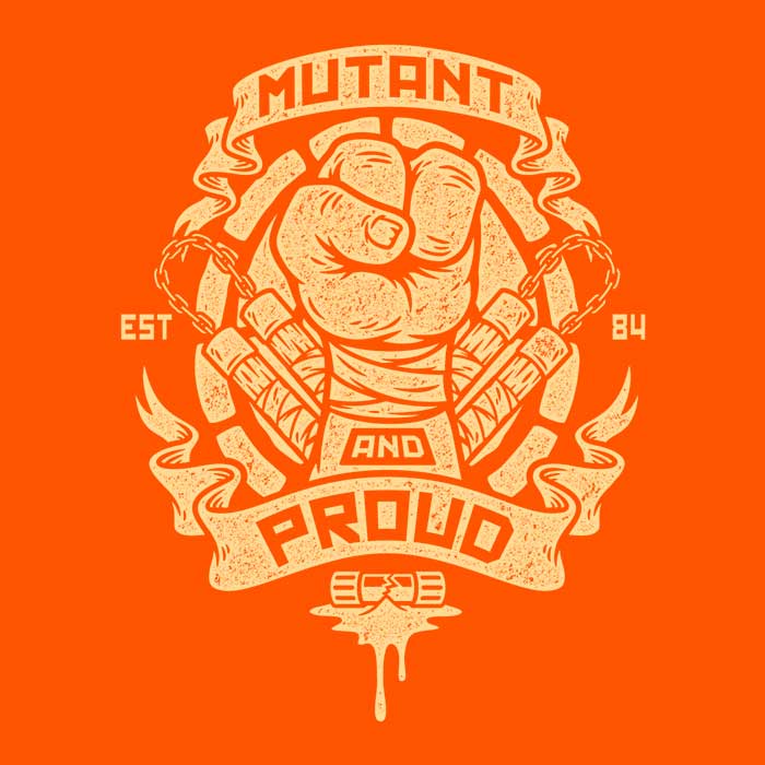 Proud Mutant: Mikey Wall Tapestry by Brandon Wilhelm Art