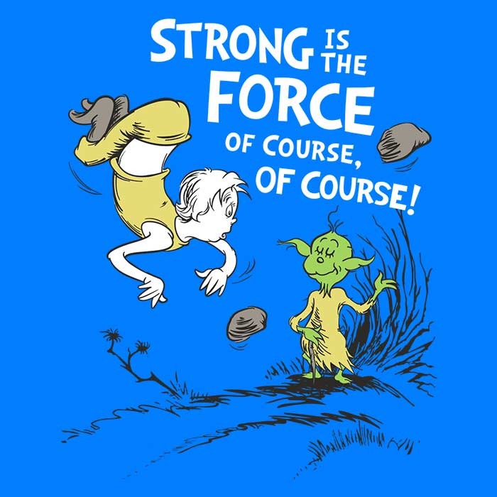 Powerful Force Wall Tapestry - 'Strong is the Force, Of Course' by DJKopet